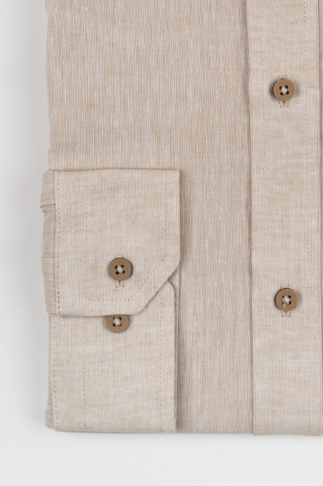 Camasa barbati slim fit bej din in PREMIUM - guler clasic [4]