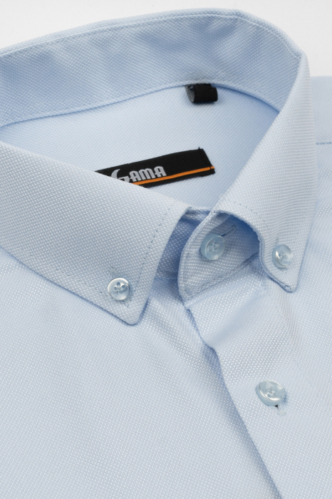 Camasa barbati regular fit  bleu Oxford [3]