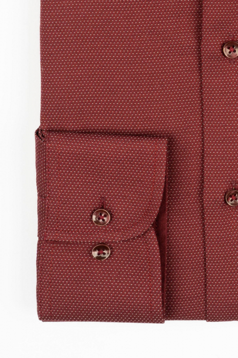 Camasa barbati regular fit bordo cu insertie alba [2]