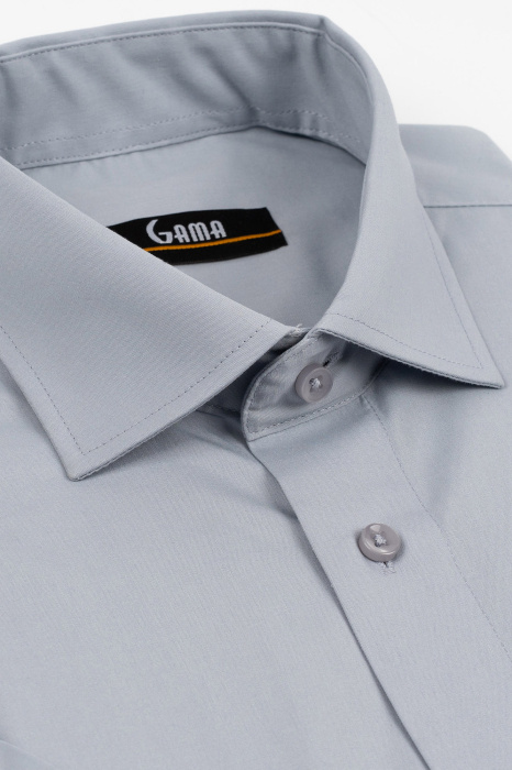 Camasa barbati regular fit gri deschis cu maneca scurta [2]