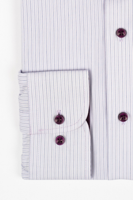 Camasa barbati regular fit lila cu dungi bleu si bleumarin 2XL-4XL [2]
