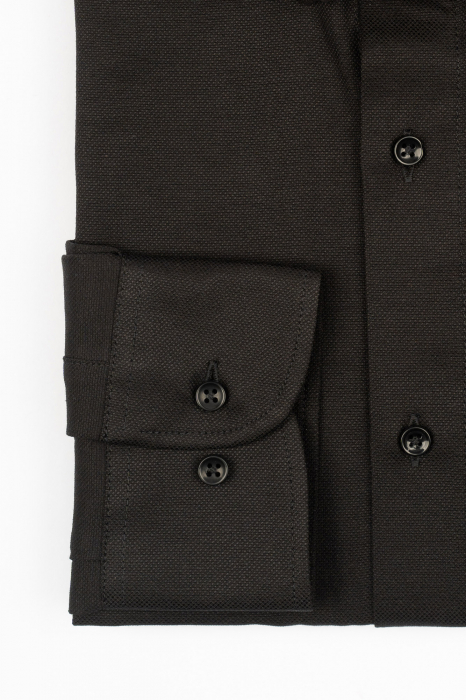 Camasa barbati regular fit neagra Oxford [2]