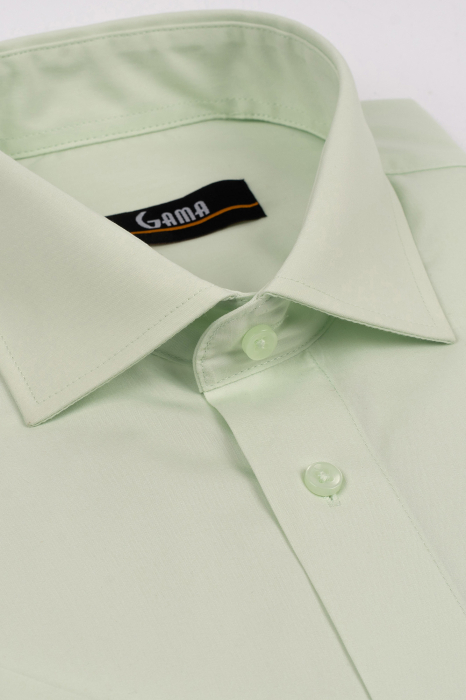 Camasa barbati regular fit verde pal cu maneca scurta [2]