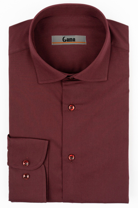 Camasa barbati regular fit visiniu-bordo CONFORT [2]