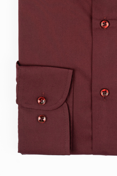 Camasa barbati regular fit visiniu-bordo CONFORT [3]