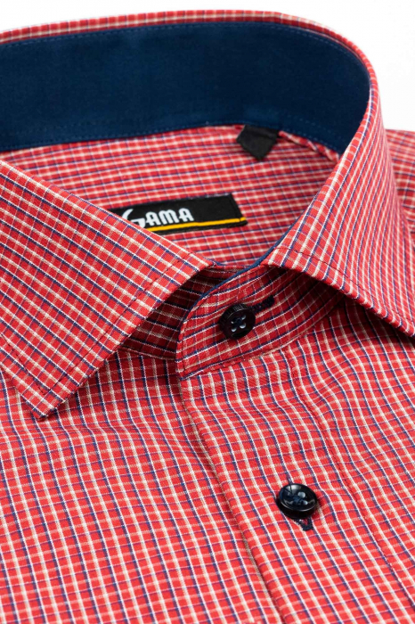 Camasa barbati rosie cu carouri [2]