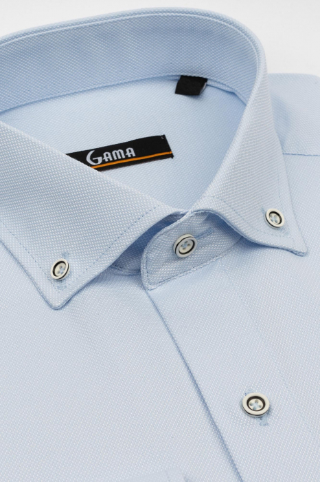 Camasa barbati slim fit  bleu Oxford [3]
