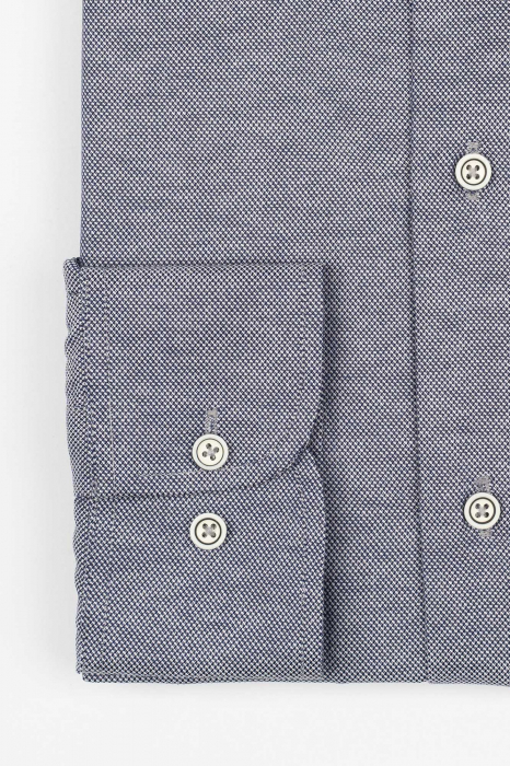 Camasa barbati slim bleumarin Oxford [2]