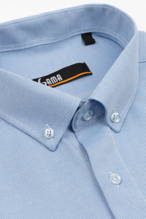 Camasa barbati slim fit  albastru deschis Oxford [3]
