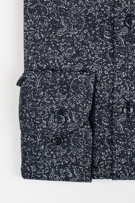 Camasa barbati regular fit bleumarin cu imprimeu abstract bleu pal CONFORT [2]