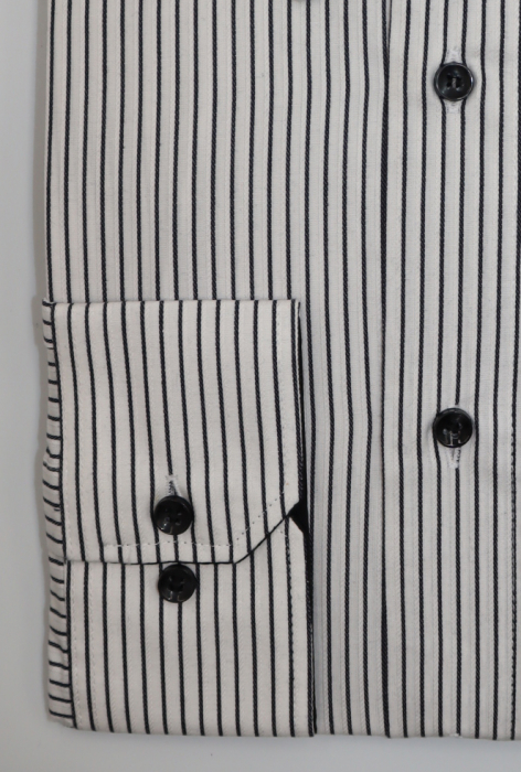 Camasa barbati slim fit alba cu dungi negre [2]