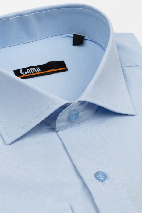 Camasa slim fit bleu pentru barbati inalti - CONFORT TALL [3]