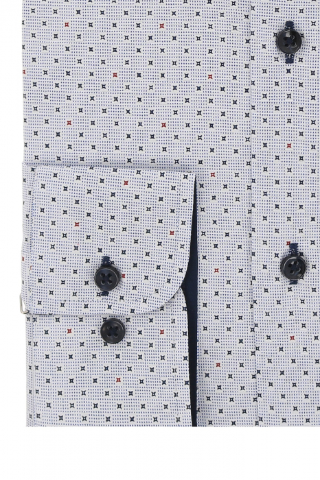 Camasa bumbac slim cu imprimeu mixt [4]