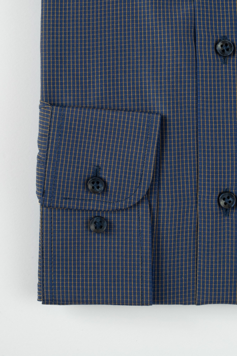 Camasa casual slim bleumarin cu carouri [3]