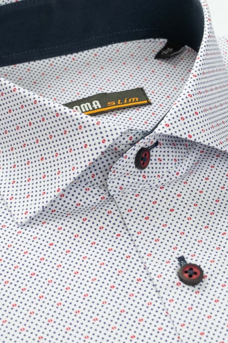 Camasa casual slim fit cu imprimeuri [2]