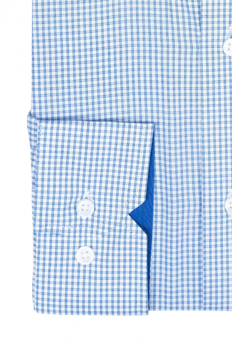Camasa cu carouri albastre slim fit [3]