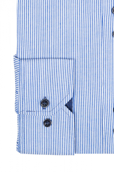 Camasa cu dungi albastre slim fit [3]