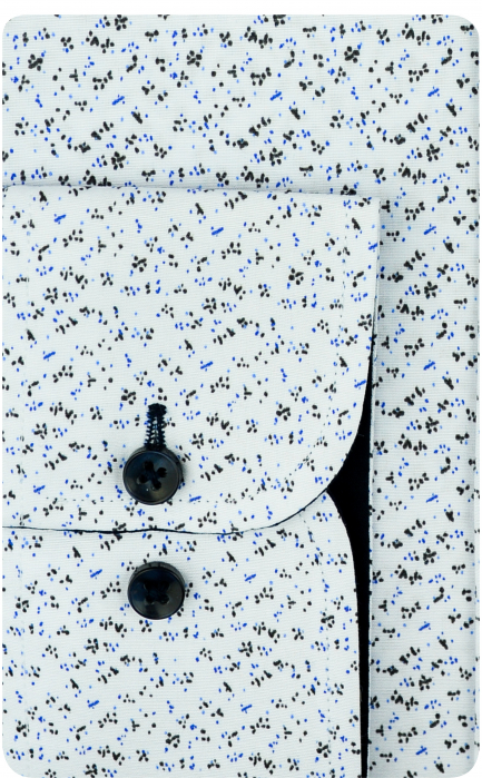 Camasa cu imprimeuri slim fit alba [3]