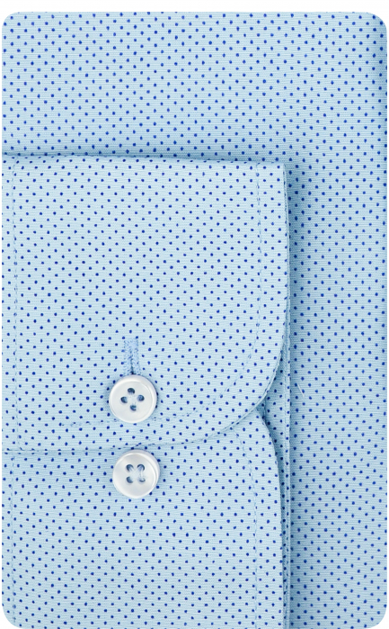 Camasa eleganta regular bleu cu imprimeuri [3]