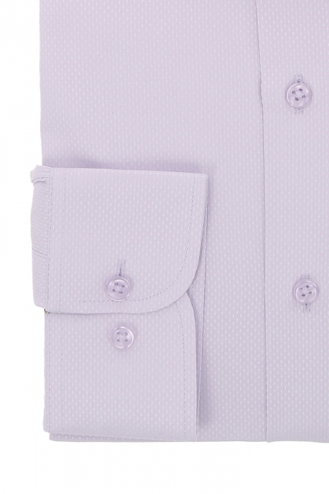 Camasa lila cu model in tesatura slim [3]