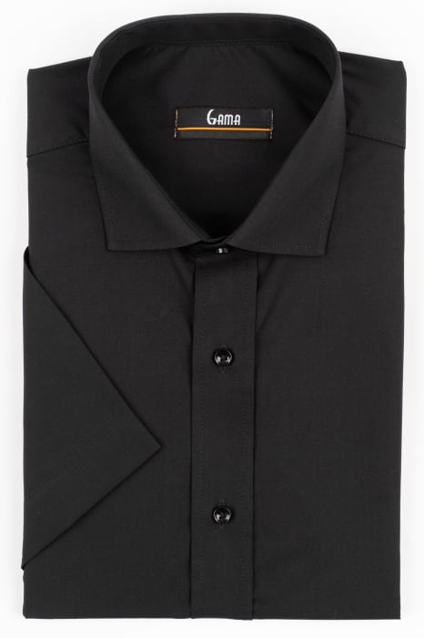 Camasa neagra regular fit cu maneca scurta [1]