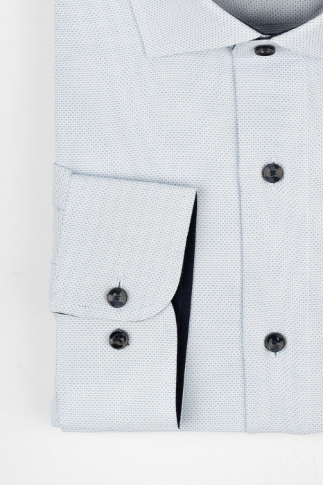 Camasa regular alba cu imprimeuri bleu 2XL [2]