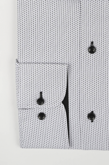 Camasa regular alba cu imprimeuri negre [3]