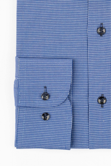 Camasa regular albastra cu carouri albe 3XL [2]