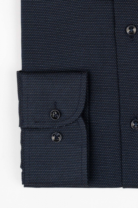 Camasa regular bleumarin cu imprimeu geometric alb 2XL [3]