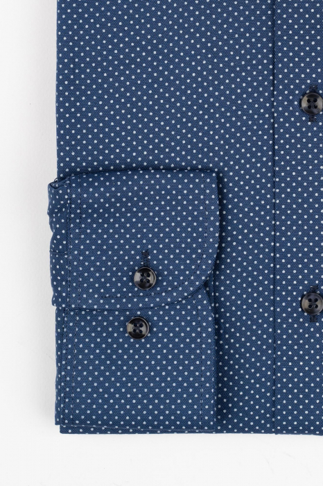 Camasa regular bleumarin cu picouri bleu 3XL - 4XL [2]