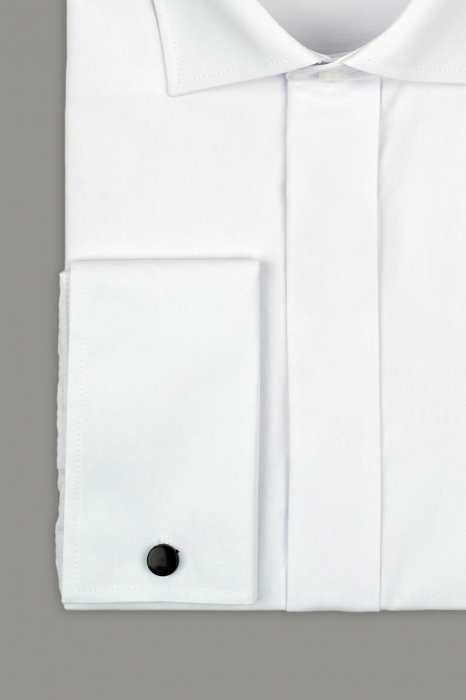 Camasa regular eleganta cu nasturi ascunsi si manseta dubla 3XL-4XL [2]