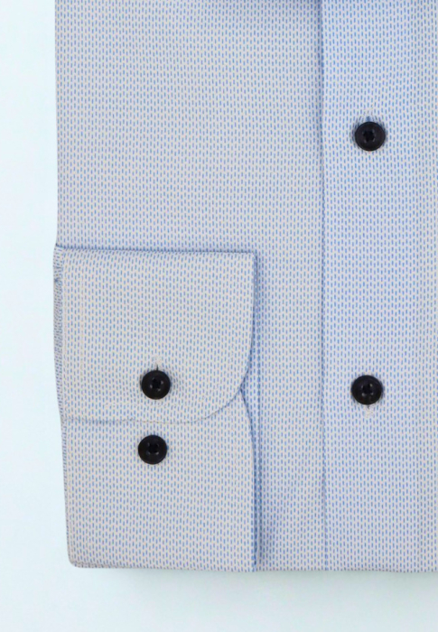 Camasa regular fit alba cu imprimeu bleu 3XL [5]