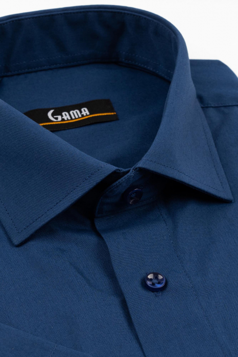 Camasa regular fit albastra cu maneca scurta [2]