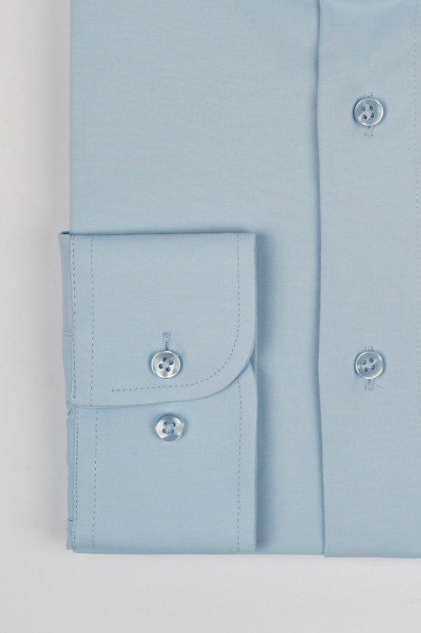 Camasa regular fit bleu clasica cu lycra [2]