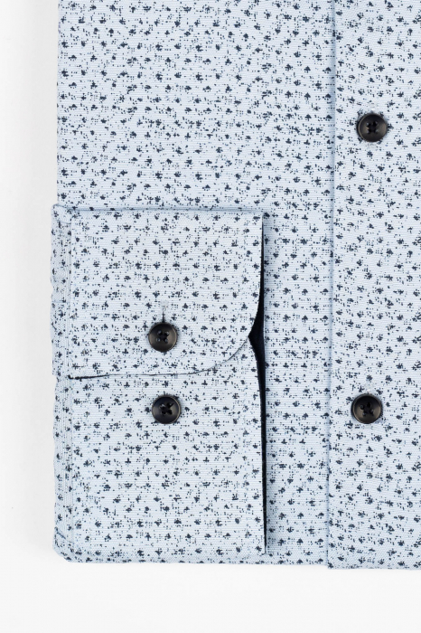 Camasa regular fit bleu cu imprimeu bleumarin 3XL [3]