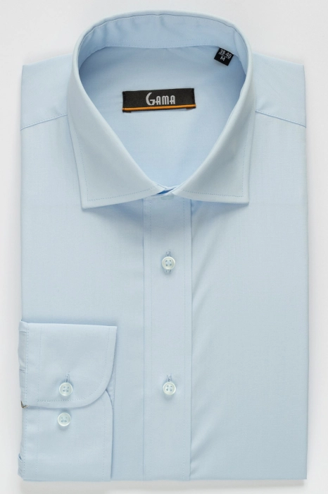 Camasa slim fit bleu cu lycra 2XL-4XL [1]