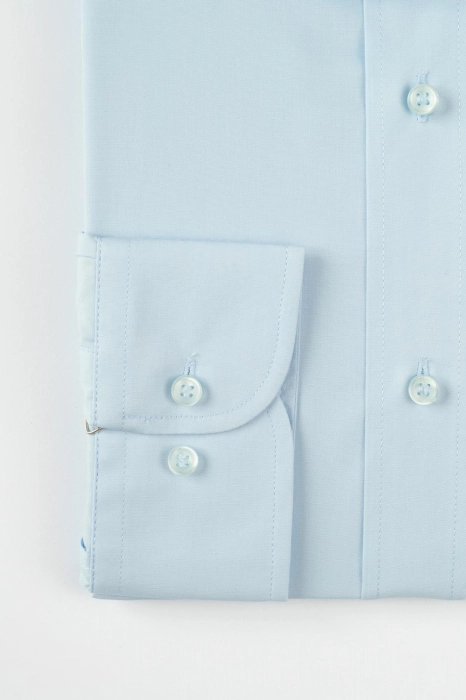 Camasa slim fit bleu cu lycra 2XL-4XL [3]