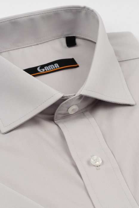 Camasa regular fit  gri cu maneca scurta 2XL-4XL [2]