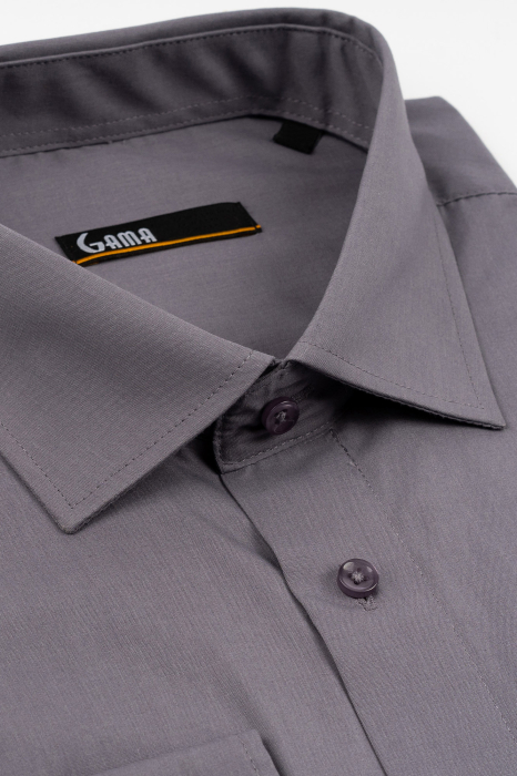 Camasa regular gri inchis 2XL-4XL [3]