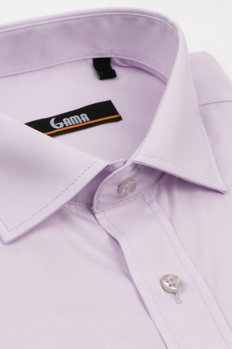 Camasa regular fit  lila uni cu lycra 2XL-4XL [3]