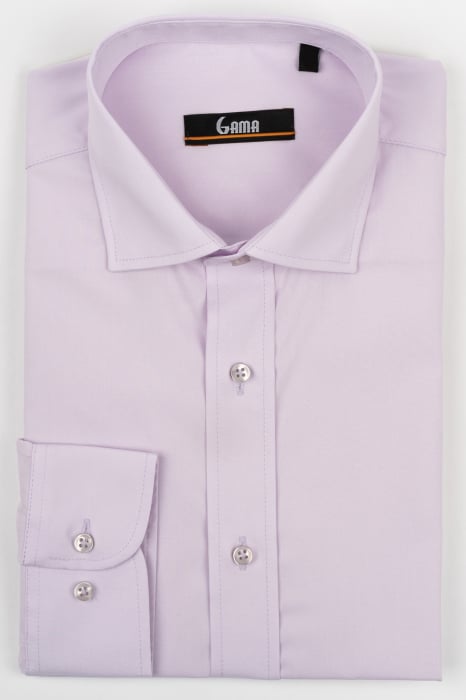 Camasa regular fit  lila uni cu lycra 2XL-4XL [1]