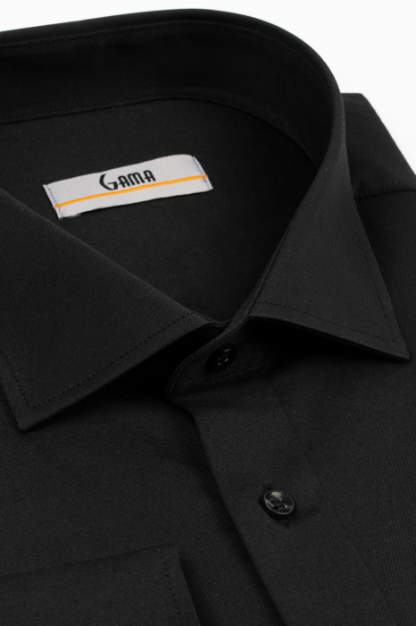 Camasa regular fit neagra cu lycra 3XL-4XL [3]