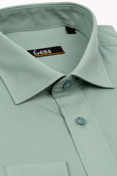 Camasa slim fit verde-menta 2XL-4XL [3]