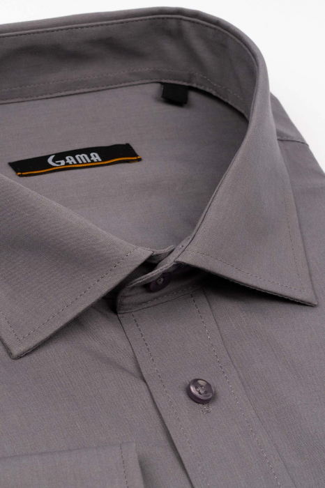 Camasa regular gri inchis 2XL-4XL [3]