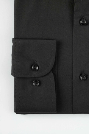 Camasa regular fit neagra cu lycra [3]