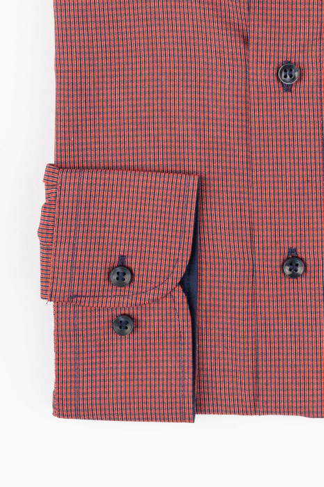 Camasa regular rosie cu carouri bleumarin [3]