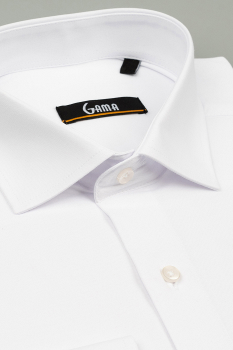 Camasa slim fit alba cu lycra 2XL [2]