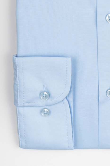 Camasa slim fit bleu uni pentru barbati inalti 2XL [3]
