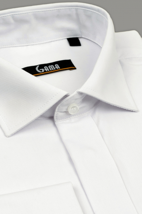 Camasa slim fit  eleganta cu nasturi ascunsi si manseta dubla [3]