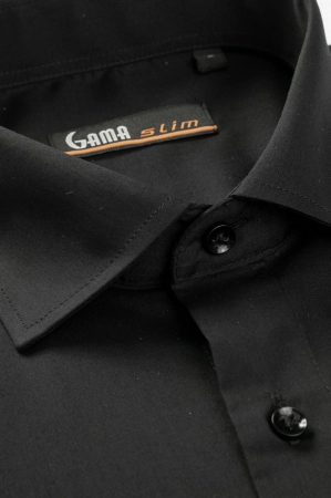 Camasa slim fit neagra cu lycra [2]